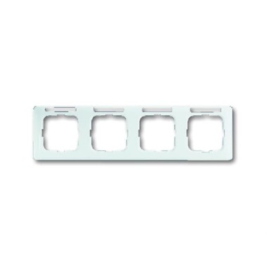 2CKA001754A4064 Рамка 4-постовая, горизонтальная, с полем для надписи, серия Reflex SI linear, цвет альпийский белый
