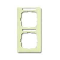 2CKA001754A4094 Рамка 2-постовая, вертикальная, с полем для надписи, серия Busch-Duro 2000 SI linear, цвет слоновая кость