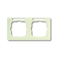 2CKA001754A4095 Рамка 2-постовая, горизонтальная, с полем для надписи, серия Busch-Duro 2000 SI linear, цвет слоновая кость