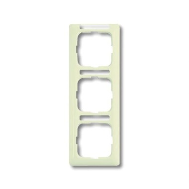 2CKA001754A4096 Рамка 3-постовая, вертикальная, с полем для надписи, серия Busch-Duro 2000 SI linear, цвет слоновая кость