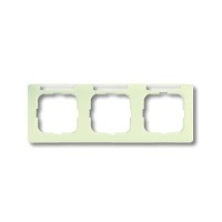 2CKA001754A4097 Рамка 3-постовая, горизонтальная, с полем для надписи, серия Busch-Duro 2000 SI linear, цвет слоновая кость