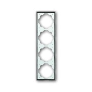 2CKA001754A4136 Рамка 4-постовая, серия impuls, цвет хром