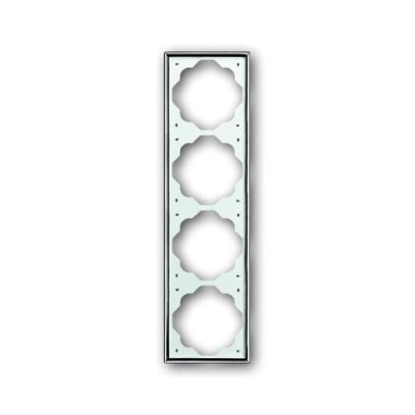 2CKA001754A4136 Рамка 4-постовая, серия impuls, цвет хром