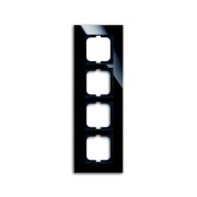 2CKA001754A4325 Рамка 4-постовая, серия Carat, чёрное стекло
