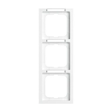 2CKA001754A4366 Рамка 3-постовая, с полем для надписи и шильдиком, вертикальная, серия Future Linear, цвет альпийский белый