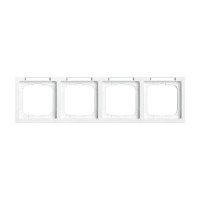 2CKA001754A4370 Рамка 4-постовая, с полем для надписи и шильдиком, горизонтальная, серия Future Linear, цвет альпийский белый