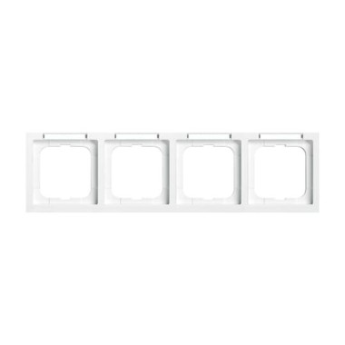 2CKA001754A4370 Рамка 4-постовая, с полем для надписи и шильдиком, горизонтальная, серия Future Linear, цвет альпийский белый