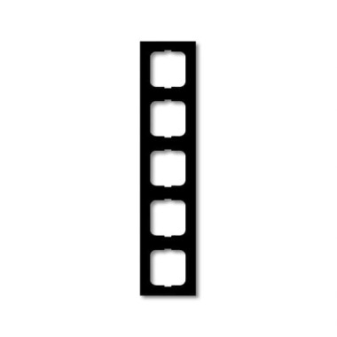 2CKA001754A4423 Рамка 5-постовая, серия Future Linear, цвет чёрный бархат