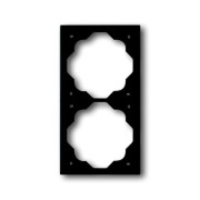 2CKA001754A4425 Рамка 2-постовая, серия impuls, цвет чёрный бархат