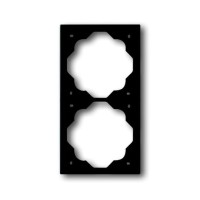 2CKA001754A4425 Рамка 2-постовая, серия impuls, цвет чёрный бархат