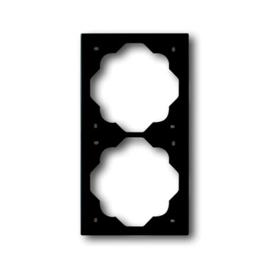 2CKA001754A4425 Рамка 2-постовая, серия impuls, цвет чёрный бархат