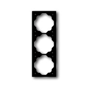 2CKA001754A4426 Рамка 3-постовая, серия impuls, цвет чёрный бархат