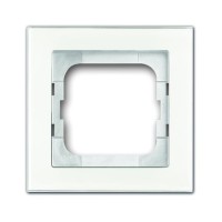 2CKA001754A4437 Рамка 1-постовая, серия axcent, цвет белое стекло