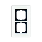 2CKA001754A4443 Рамка 2-постовая, серия Carat, белое стекло