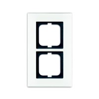 2CKA001754A4443 Рамка 2-постовая, серия Carat, белое стекло