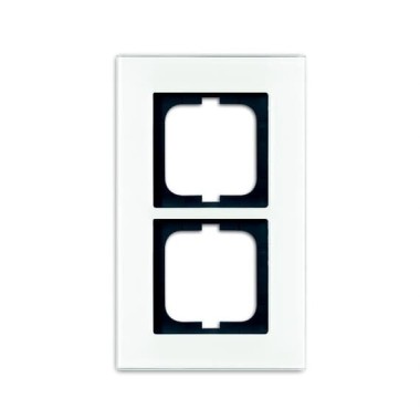 2CKA001754A4443 Рамка 2-постовая, серия Carat, белое стекло