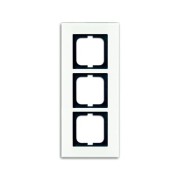 2CKA001754A4444 Рамка 3-постовая, серия Carat, белое стекло