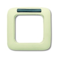 2CKA001754A4516 Рамка 1-постовая, с полем для надписи, серия Busch-Duro 2000 SI, цвет слоновая кость