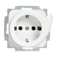 2CKA002011A2605 Розетка SCHUKO 16А 250В с выталкивателем вилки, серия Reflex SI, цвет альпийский белый