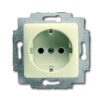 2CKA002011A2720 Розетка SCHUKO 16А 250В, c накладкой 50x50мм, , цвет слоновая кость
