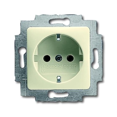 2CKA002011A2720 Розетка SCHUKO 16А 250В, c накладкой 50x50мм, , цвет слоновая кость