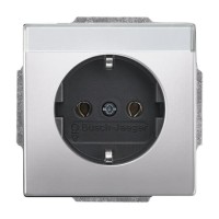 2CKA002011A3851 Розетка SCHUKO 16А 250В с полем для надписи, серия pure/сталь