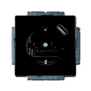 2CKA002011A6176 Розетка SCHUKO 16А 250В с защитными шторками, с устройством зарядным USB 700мА, серия Future/Axcent/Carat/Династия, цвет антрацит