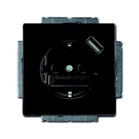 2CKA002011A6176 Розетка SCHUKO 16А 250В с защитными шторками, с устройством зарядным USB 700мА, серия Future/Axcent/Carat/Династия, цвет антрацит