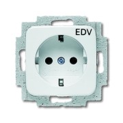 2CKA002011A6206 Розетка SCHUKO 16А 250В с маркировкой EDV, серия Reflex SI, цвет альпийский белый