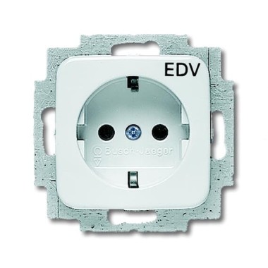 2CKA002011A6206 Розетка SCHUKO 16А 250В с маркировкой EDV, серия Reflex SI, цвет альпийский белый