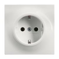 2CKA002013A4953 Розетка SCHUKO 16А 250В с защитными шторками, серия impuls, цвет альпийский белый