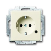 2CKA002013A5284 Розетка SCHUKO 16А 250В с защитными шторками, c индикацией LED, серия Future/Axcent/Carat/Династия, цвет слоновая кость