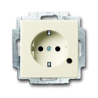2CKA002013A5284 Розетка SCHUKO 16А 250В с защитными шторками, c индикацией LED, серия Future/Axcent/Carat/Династия, цвет слоновая кость
