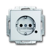 2CKA002013A5285 Розетка SCHUKO 16А 250В с защитными шторками, c индикацией LED, серия Future/Axcent/Carat/Династия, цвет серебристый алюминий