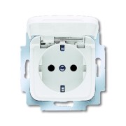 2CKA002013A5314 Розетка SCHUKO 16А 250В с защитными шторками, с крышкой, серия Reflex SI, цвет альпийский белый
