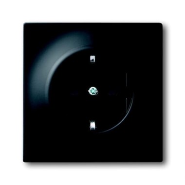 2CKA002013A5334 Розетка SCHUKO 16А 250В с защитными шторками, серия impuls, цвет чёрный бархат