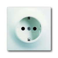 2CKA002013A5335 Розетка SCHUKO 16А 250В с защитными шторками, серия impuls, цвет белый бархат