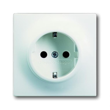 2CKA002013A5335 Розетка SCHUKO 16А 250В с защитными шторками, серия impuls, цвет белый бархат