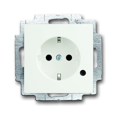 2CKA002013A5336 Розетка SCHUKO 16А 250В с защитными шторками, c индикацией LED, серия Future/Axcent/Carat/Династия, цвет абелый бархат