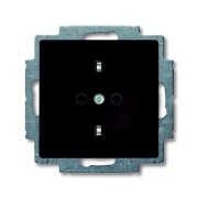 2CKA002013A5338 Розетка SCHUKO 16А 250В, с защитными шторками, серия Basic 55, цвет château-black