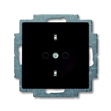 2CKA002013A5338 Розетка SCHUKO 16А 250В, с защитными шторками, серия Basic 55, цвет château-black