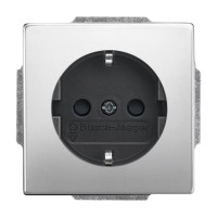 2CKA002013A5374 Розетка SCHUKO 16А 250В с защитными шторками, серия pure/сталь