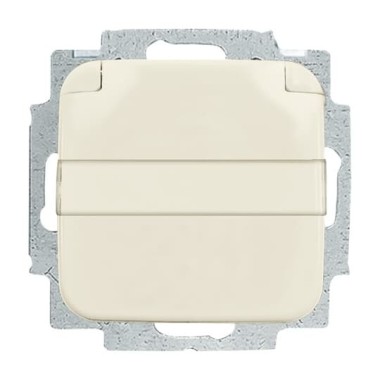 2CKA002018A0604 Розетка SCHUKO 16А 250В с крышкой, с полем для надписи, серия Busch-Duro 2000 SI, цвет слоновая кость