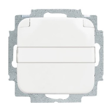 2CKA002018A0885 Розетка SCHUKO 16А 250В с крышкой, с полем для надписи, серия Reflex SI, цвет альпийский белый