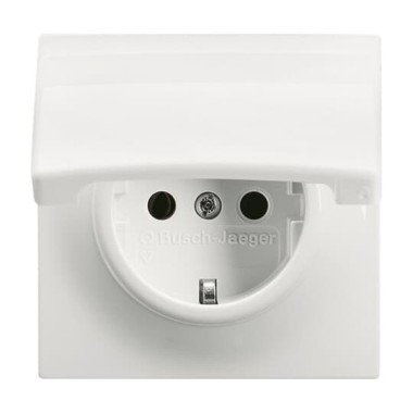 2CKA002018A0992 Розетка SCHUKO 16А 250В с крышкой, серия impuls, цвет альпийский белый