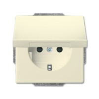 2CKA002018A1465 Розетка SCHUKO 16А 250В с крышкой, серия Future/Axcent/Carat/Династия, цвет слоновая кость