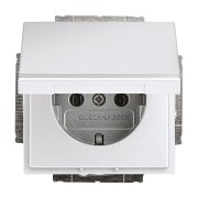 2CKA002018A1487 Розетка SCHUKO 16А 250В с крышкой, серия Future/Axcent/Carat/Династия, цвет серебристо-алюминиевый