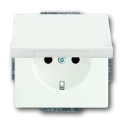 2CKA002018A1494 Розетка SCHUKO 16А 250В с крышкой, серия Future/Axcent/Carat/Династия, цвет белый бархат