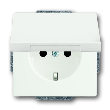 2CKA002018A1494 Розетка SCHUKO 16А 250В с крышкой, серия Future/Axcent/Carat/Династия, цвет белый бархат