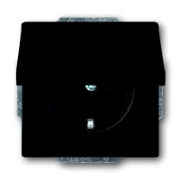 2CKA002018A1495 Розетка SCHUKO 16А 250В с крышкой, серия Future/Axcent/Carat/Династия, цвет чёрный бархат